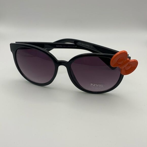 NYS Colllection Womens Hello Kitty Ribbon 100 UV Protection Sunglasses Orange/Bk - Picture 2 of 7
